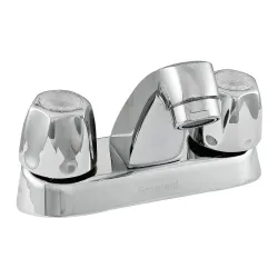 Llave de lavamanos doble de 4 cromada