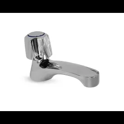 Llave sencilla para lavamanos con acabado cromado minoa