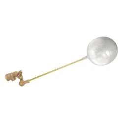 Valvula de flotador liviana de 3/4 para tanque de reserva con varilla y boya plastica helbert