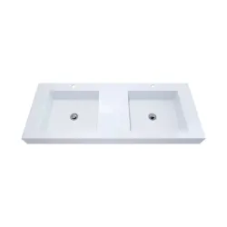 Lavamanos color blanco brillante de 124x48 oslo