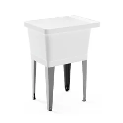 Tina de lavar 18 x 25 x 12 color blanco con accesorios 18x25 brown