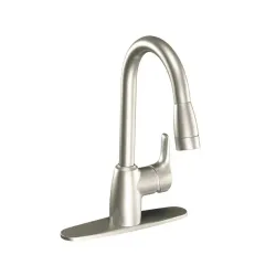 Llave de fregador monomando acabado satinado modelo baystone moen