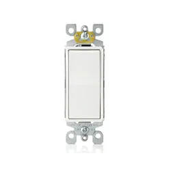 Interruptor/Switch sencillo polarizado 20 amperios 120/277 voltios acabado blanco modelo decora