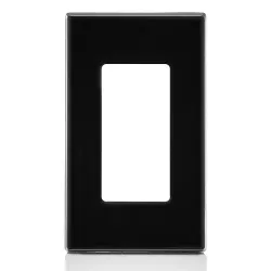 Tapa plastica negra plus sin tornillo de 1 gang 80301-se decora leviton