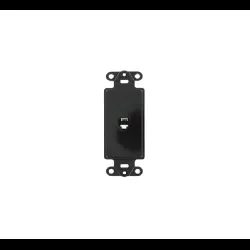Salida de teléfono modular 4 conductores negro decora 40649-e leviton