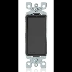 Interruptor switch sin polarizar de 15 amperios de 120 277 voltios residencial leviton negro