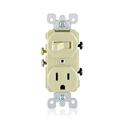 Interruptor switch con tomacorriente sencillo de 15amperios 120 voltios