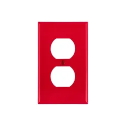 Tapa para tomacorriente doble acabado rojo grado comercial